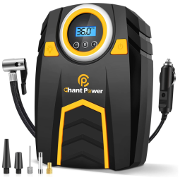 Compressor de Ar com Bateria Recarregável 20V 12V, 150PSI, C P CHANTPOWER CPACP600, Preto