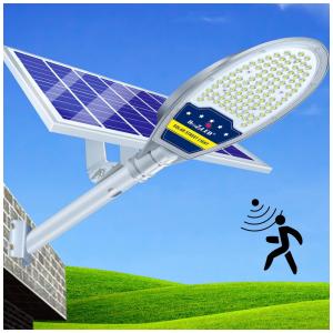 Luminária Solar Externa 10000 Lumens a Prova d 200W com Sensor de Movimento, DETARZINLED, Preto