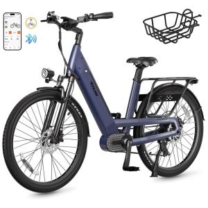 Bicicleta Elétrica VITILAN L5 com Sensor de Torque, 500W 25Mph E-bike Passo Baixo para Adultos Mulheres Homens, Bateria de Longo Alcance de
