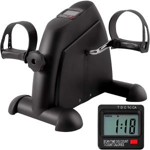 GOREDI Mini Bicicleta Ergométrica Elétrica Ideal Para Idosos e Treino de Braço/Perna com Tela LCD, Preta