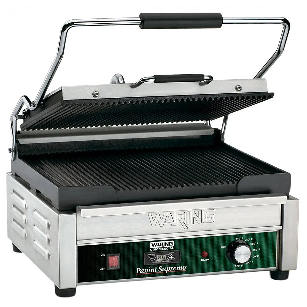 Waring Panini Supremo Grelhador de Sanduíches com Timer, Superfície 37x28 cm, 208V, 2808W