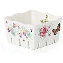 Tigela de Frutas em Porcelana, Lenox Butterfly Meadow, Branco