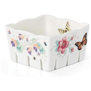 Tigela de Frutas em Porcelana, Lenox Butterfly Meadow, Branco