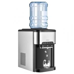 Máquina de Gelo Automática Portátil até 21kg, 24H, Cor, 110v, COSTWAY 10127US SL CYSE, Prateado