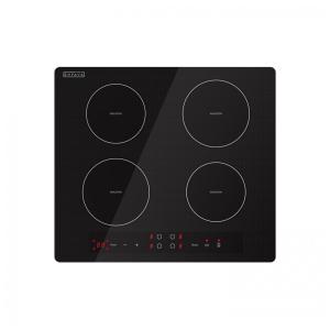 Cooktop Elétrico de Indução para Embutir 24" 61CM com 4 Queimadores em Vidro Cerâmico, 220V 2700W, Empava, Preto