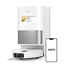 Robô Aspirador e Esfregão Mova P10 Pro Ultra 13.000Pa Sucção com Base Tudo-em-Um Lavagem 65°C Auto Esvaziamento