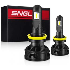 Lâmpada Automotiva para Farol Alto e Baixo H8 H9 H11 15200lm 6000K À Prova Dágua, SNGL, Branco