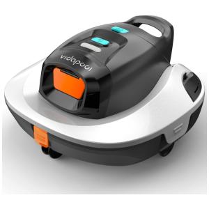 Robô Aspirador de Piscina sem Fio com Indicador LED, Tecnologia de Estacionamento Automático e Autonomia da Bateria 1,5H para Piscinas de