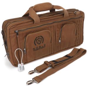Store Estojo, Bolsa de Couro para Facas com Slots, Facas não Incluídas, NOBLE HOME CHEF KR 19 Khaki, Marrom