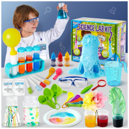 Kit de Experimentos Científicos com Jaleco e Fantasia de Cientista JOYIN, INC 60 Brinquedos de Dramatização