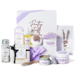 Spa Gifts: Cesta de Banho de Lavanda, Presente para Relaxamento e Autocuidado, Ideal para Mães, Irmãs, Esposas e Amigas