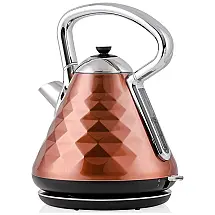 Chaleira Elétrica 1,7L com Desligamento Automático e Proteção Contra Fervura, 1500W, OVENTE, Cobre
