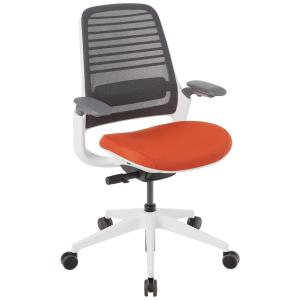 Cadeira de Escritório Ergonômica Giratória e Ajustável, STEELCASE 435A00 5T29 5G55 6053 HOARM CC, Laranja