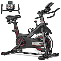 Bicicleta Ergométrica com Tela Digital e Assento Ajustável, CHAOKE PT0610, Preto