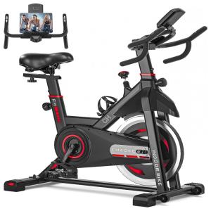 Bicicleta Ergométrica com Tela Digital e Assento Ajustável, CHAOKE PT0610, Preto