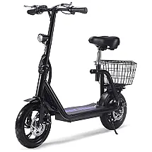 Patinete Elétrico para Adultos com Cesta de Transporte, Peso Max 100kg e até 24km, SAY YEAH H8P, Preto