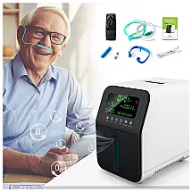 HYTOP Concentrador de Oxigênio Portátil 7L, Funciona 24H, 110V, Branco