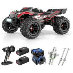 Carrinho de Controle Remoto Off Road 60 km, h Escala 1:16 para Adultos e Crianças, Hosim 2845, Vermelho