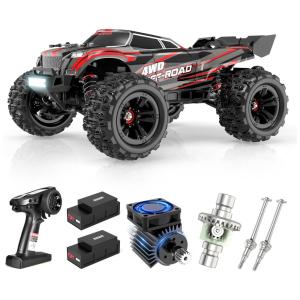 Carrinho de Controle Remoto Off Road 60 km, h Escala 1:16 para Adultos e Crianças, Hosim 2845, Vermelho