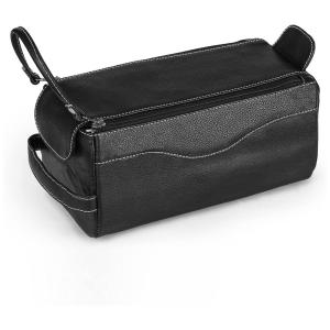 Necessaire Masculina de Couro, OLVONO, Preto