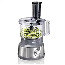 Processador de Alimentos com 2 Velocidades Ideal para Legumes, Aço Inoxidável, 450W, 110v, HAMILTON BEACH 70735, Prateado