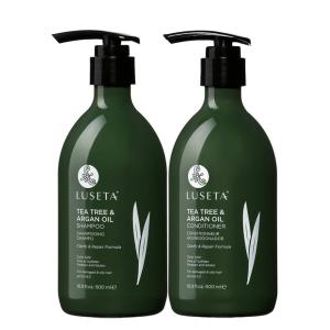 Shampoo e Condicionador a Circulação Sanguínea do Couro Cabeludo 473ml, L LUSETA, Verde Escuro