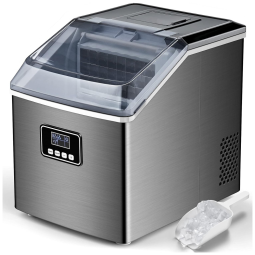 Máquina de Gelo até 18 kg em 24H Portátil, 110v, FREE VILLAGE, Preto