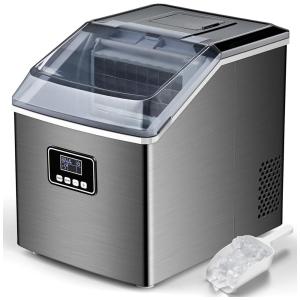 Máquina de Gelo até 18 kg em 24H Portátil, 110v, FREE VILLAGE, Preto