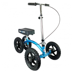 Andador 4 Rodas com Cesta e Apoio para Joelho Ideal para Lesões Suporta 158kg, KNEEROVER, Azul