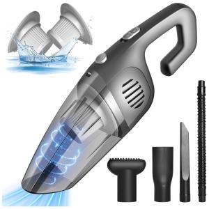 Aspirador de Pó Automotivo Portátil e Recarregável, Bateria 2200 mAh, SEATOP ST HV061, Cinza