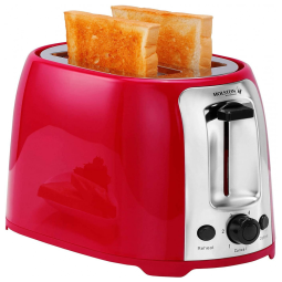 Torradeira Elétrica Holstein Housewares, 2 Fatias, 7 Níveis Sombra, Vermelho 110V