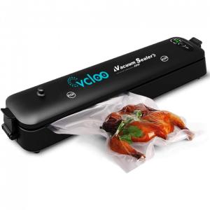 Seladora a Vácuo vcloo, Automática, Secos, Úmidos, LED, Preto 110V