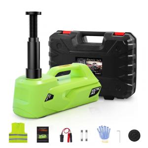 Macaco Elétrico 5 Toneladas 12V Elevador Hidráulico para Carros Faixa de Elevação 15,5~45 cm Martelo de Segurança Embutido e Luz de