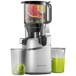 Centrifuga de Frutas com Alimentação Automática, sem BPA e Limpeza Fácil, 110V 250W, Amzchef, Prata