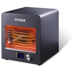 Forno de Pizza Elétrico de Bancada com Alta Temperatura e Controle de Temperatura, 110V 1800W, GYBER, Cinza