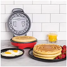 Máquina de Waffle, 900W 110V, Uncanny Brands Pokemon, Vermelha