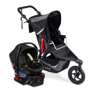 Carrinho de Bebê com Cadeira para Carro Bob, Preto