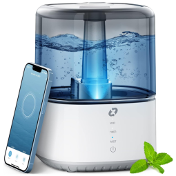 Umidificador Ultrassônico Portátil ZOESURE 2,5 Litros com Controle por APP, 110V, Cinza