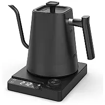 GOODGAD Chaleira Elétrica 900mL de Aço Inoxidável e Controle de Temperatura, 110V, 1200W, Preta