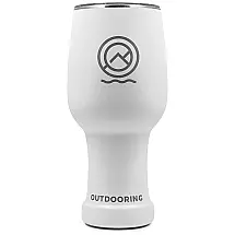 The Outdooring Copo Térmico 600 mL para Cerveja, Café com Isolamento a Vácuo, Branco