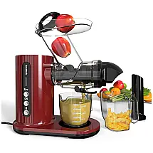 Espremedor de Frutas com Função Reversa, Fácil de Limpar e Escova, 150W, Iwodtech, Vermelho