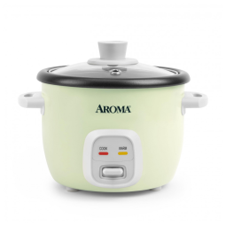Panela de Arroz AROMA® Mini, 2 Xícaras (Cru) / 4 Xícaras (Cozido), Cozinha Grãos, Faz Sopa, Cozinha Aveia, Manter Aquecido, 1 Litro