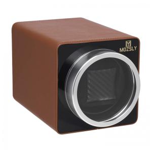 Caixa, Estojo Rotativo tomático para Relógios, 1 Lugar, MOZSLY AU dan 001 BN, Marrom