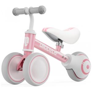 Bicicleta sem Pedal Infantil com 3 Rodas para Crianças de 1 a 4 Anos, ALLOBEBE, Rosa