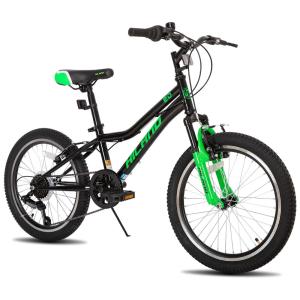 Bicicleta de Montanha Infantil com 7 Marchas para 5 a 9 Anos, e, HH HILAND, Preto