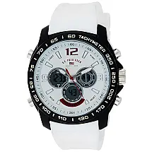 Relógio An Maclino Eporte Qartz ilicone, U.S. POLO ASSN. US9556, Branco