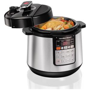 Panela de Pressão Elétrica, Capacidade 5.6L, 1200W, Aço Inoxidável, 110v, HAMILTON BEACH 34502, Prateado