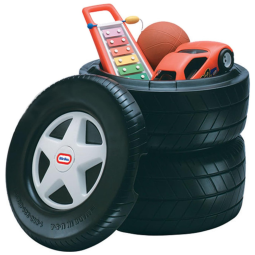 Baú de Brinquedos Pneus, LITTLE TIKES 640414C, Preto