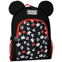 Mochila Escolar Infantil 3D Disney, Cor Preta