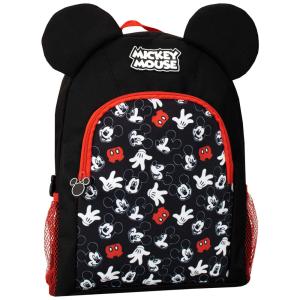Mochila Escolar Infantil 3D Disney, Cor Preta
